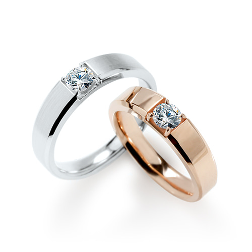 [밤비CR]3부 다이아몬드 커플링 심플한 웨딩밴드 웨딩링 결혼반지 데일리반지