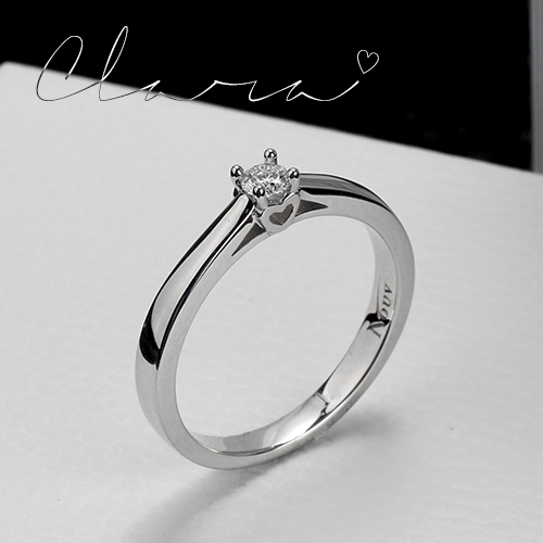◁당일출고▷[1부_클라라R]1부 다이아몬드 프로포즈 반지 하트 옆면 4발물림 심플한 디자인